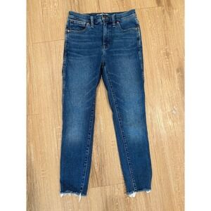 Madewell‎ 10" High Rise Skinny Jeans Wendover Wash EUC 27 Distressed Soft